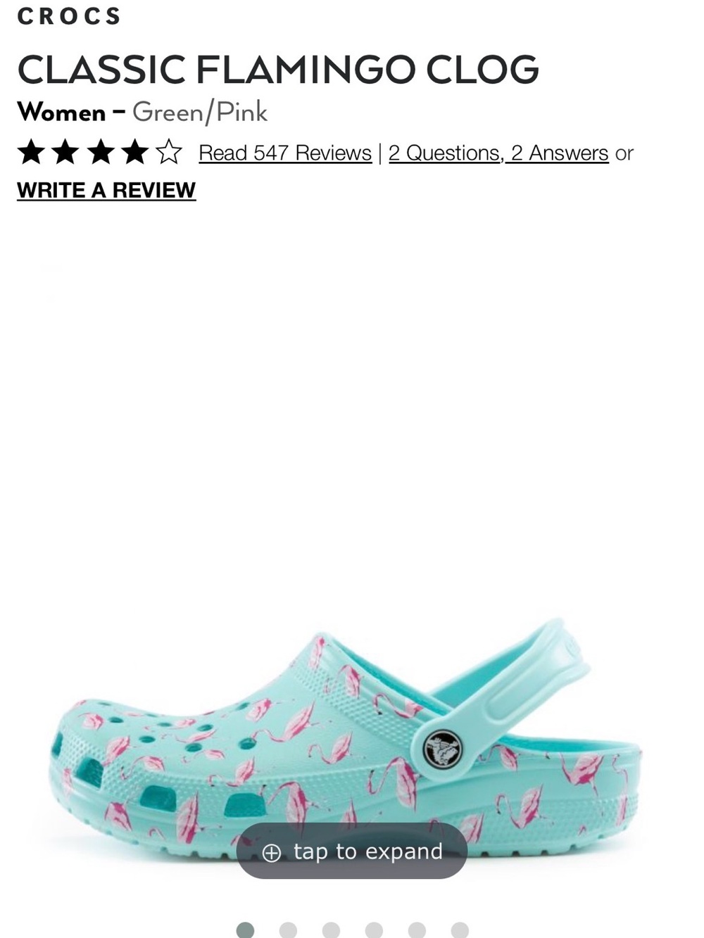CROCS Classic Vacation Vibes Clogs MINT Pink Flamingo
